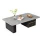 Modern Rectangular Slate Sled Coffee Table with Storage White Cocktail Table Clearhalo 'Coffee & Accent Tables' 'Coffee Tables' 'coffee_tables' 'furn' 'furn_coffee_tables' 'Furniture' 'furniture_coffee_tables' 'Living Room Furniture' 5001025