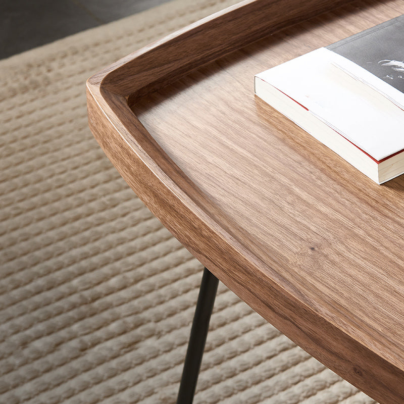 Nordic Round/Rectangle/Triangle Coffee Table Wood Cross Legs Cocktail Table Clearhalo 'Coffee & Accent Tables' 'Coffee Tables' 'coffee_tables' 'furn' 'furn_coffee_tables' 'Furniture' 'furniture_coffee_tables' 'Living Room Furniture' 5001054