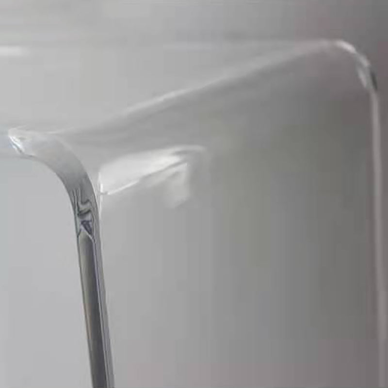 Sled 1 Single Coffee Table Clear Acrylic Cocktail Table with Casters Clearhalo 'Coffee & Accent Tables' 'Coffee Tables' 'coffee_tables' 'furn' 'furn_coffee_tables' 'Furniture' 'furniture_coffee_tables' 'Living Room Furniture' 5001111