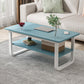 Modern Style Rectangular Wood-based Craft Blue/white/wood Coffee Table Clearhalo 'Coffee & Accent Tables' 'Coffee Tables' 'coffee_tables' 'Furniture' 'furniture_coffee_tables' 'Living Room Furniture' 5001120