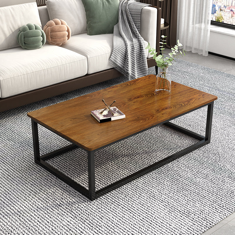 Wood Frame Coffee Table Modern Rectangle Cocktail Table in Natural Brown Clearhalo 'Coffee & Accent Tables' 'Coffee Tables' 'coffee_tables' 'furn' 'furn_coffee_tables' 'Furniture' 'furniture_coffee_tables' 'Living Room Furniture' 5001135