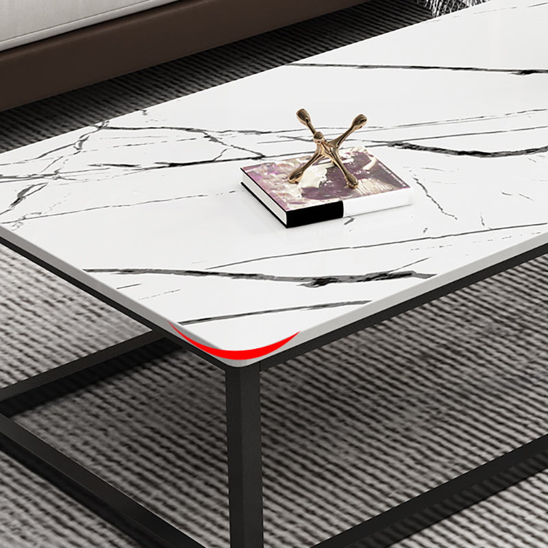 Wood Frame Coffee Table Modern Rectangle Cocktail Table in Natural Clearhalo 'Coffee & Accent Tables' 'Coffee Tables' 'coffee_tables' 'furn' 'furn_coffee_tables' 'Furniture' 'furniture_coffee_tables' 'Living Room Furniture' 5001140