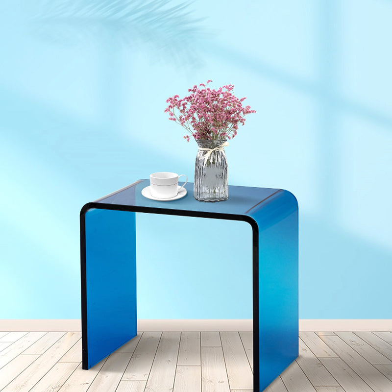 Sled Actylic Coffee Table Rectangular 1 Single Cocktail Table Blue Clearhalo 'Coffee & Accent Tables' 'Coffee Tables' 'coffee_tables' 'furn' 'furn_coffee_tables' 'Furniture' 'furniture_coffee_tables' 'Living Room Furniture' 5001182