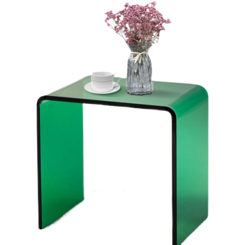 Sled Actylic Coffee Table Rectangular 1 Single Cocktail Table Green Clearhalo 'Coffee & Accent Tables' 'Coffee Tables' 'coffee_tables' 'furn' 'furn_coffee_tables' 'Furniture' 'furniture_coffee_tables' 'Living Room Furniture' 5001184
