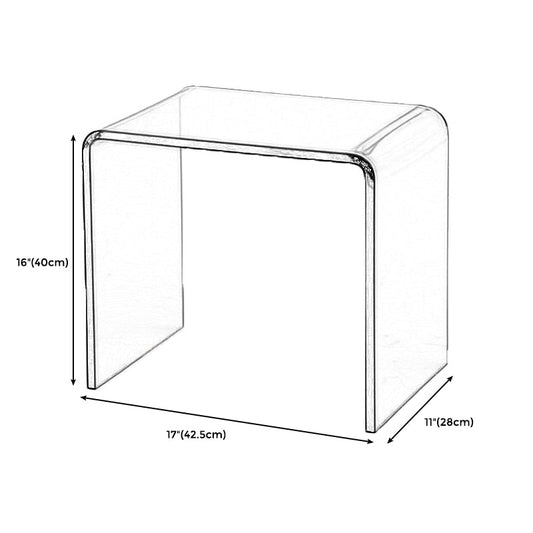 Sled Actylic Coffee Table Rectangular 1 Single Cocktail Table Clearhalo 'Coffee & Accent Tables' 'Coffee Tables' 'coffee_tables' 'furn' 'furn_coffee_tables' 'Furniture' 'furniture_coffee_tables' 'Living Room Furniture' 5001191