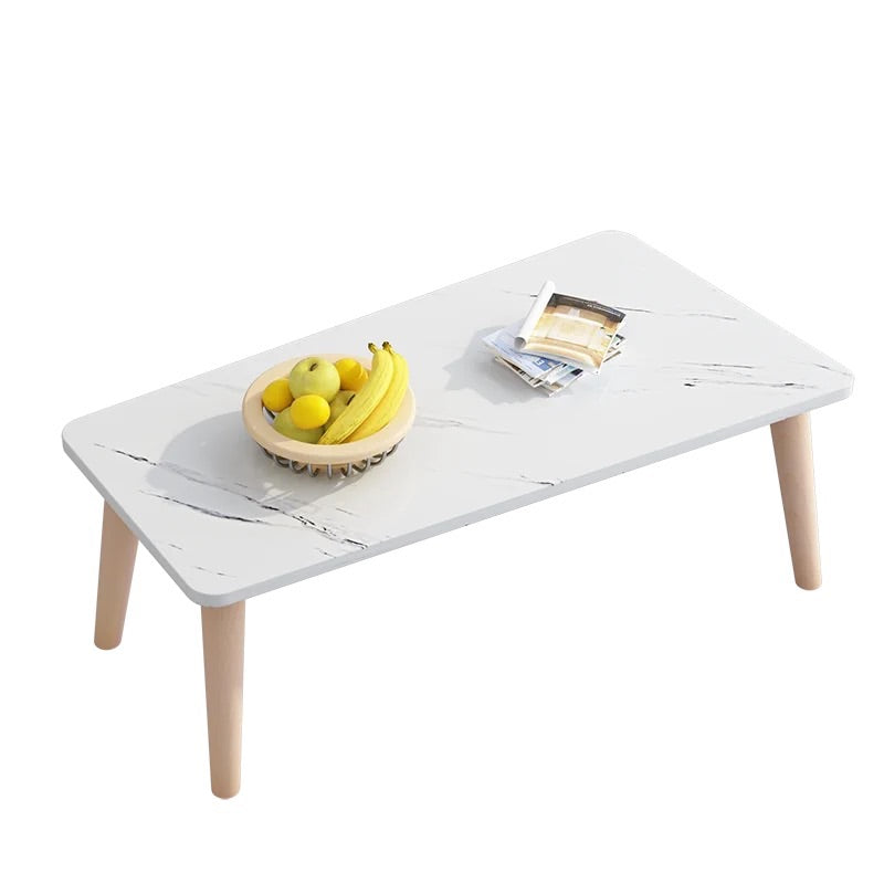 Black/white/grey Round Coffee Table Made of Wood and Wood-based Panel Clearhalo 'Coffee & Accent Tables' 'Coffee Tables' 'coffee_tables' 'furn' 'furn_coffee_tables' 'Furniture' 'furniture_coffee_tables' 'Living Room Furniture' 5001235