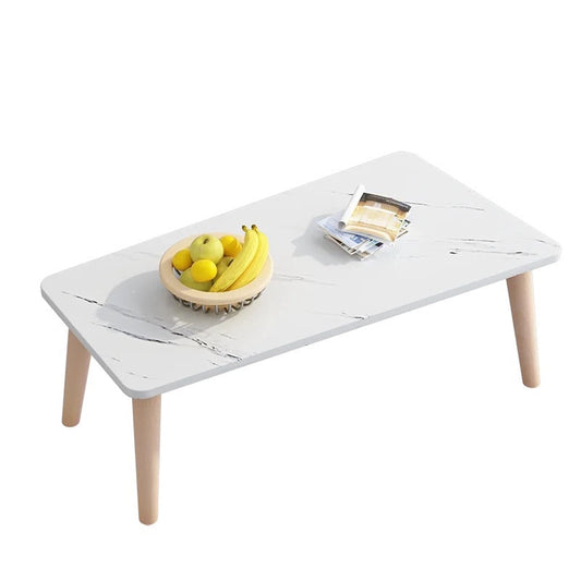 Black/white/grey Round Coffee Table Made of Wood and Wood-based Panel Clearhalo 'Coffee & Accent Tables' 'Coffee Tables' 'coffee_tables' 'furn' 'furn_coffee_tables' 'Furniture' 'furniture_coffee_tables' 'Living Room Furniture' 5001235