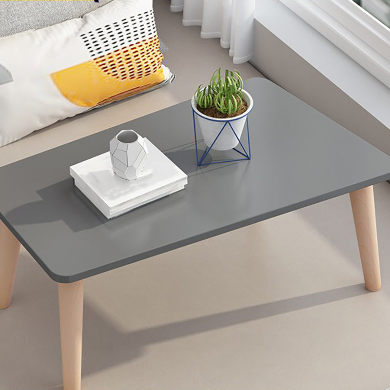 Black/white/grey Round Coffee Table Made of Wood and Wood-based Panel 31.5"L x 16"W x 12.5"H Four Leg Gray Clearhalo 'Coffee & Accent Tables' 'Coffee Tables' 'coffee_tables' 'furn' 'furn_coffee_tables' 'Furniture' 'furniture_coffee_tables' 'Living Room Furniture' 5001238