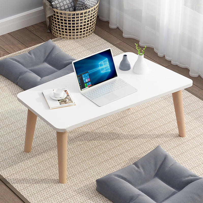 Black/white/grey Round Coffee Table Made of Wood and Wood-based Panel 31.5"L x 16"W x 12.5"H Four Leg White Clearhalo 'Coffee & Accent Tables' 'Coffee Tables' 'coffee_tables' 'furn' 'furn_coffee_tables' 'Furniture' 'furniture_coffee_tables' 'Living Room Furniture' 5001239