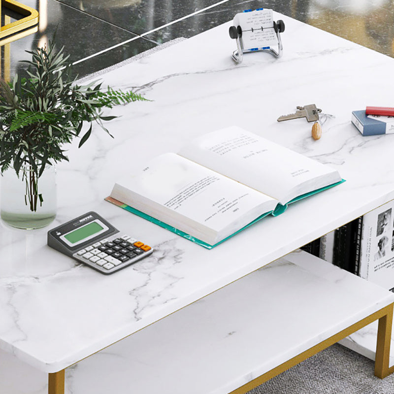 Rectangular Storage Coffee Table Contemporary Frame Cocktail Table for Home Clearhalo 'Coffee & Accent Tables' 'Coffee Tables' 'coffee_tables' 'furn' 'furn_coffee_tables' 'Furniture' 'furniture_coffee_tables' 'Living Room Furniture' 5001358