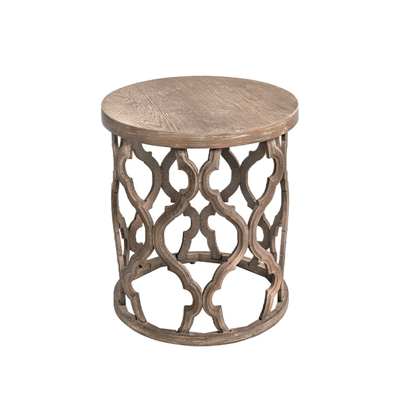 Rustic Style Antique Pedestal Coffee Table Round Wood Cocktail Table 18"L x 18"W x 20"H Brown Clearhalo 'Coffee & Accent Tables' 'Coffee Tables' 'coffee_tables' 'furn' 'furn_coffee_tables' 'Furniture' 'furniture_coffee_tables' 'Living Room Furniture' 5001422