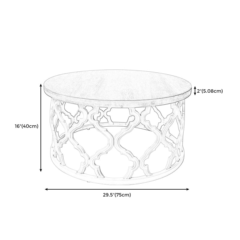 Rustic Style Antique Pedestal Coffee Table Round Wood Cocktail Table Clearhalo 'Coffee & Accent Tables' 'Coffee Tables' 'coffee_tables' 'furn' 'furn_coffee_tables' 'Furniture' 'furniture_coffee_tables' 'Living Room Furniture' 5001432