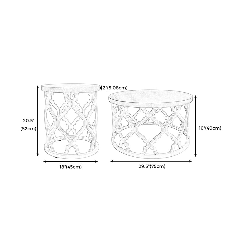 Rustic Style Antique Pedestal Coffee Table Round Wood Cocktail Table Clearhalo 'Coffee & Accent Tables' 'Coffee Tables' 'coffee_tables' 'furn' 'furn_coffee_tables' 'Furniture' 'furniture_coffee_tables' 'Living Room Furniture' 5001433