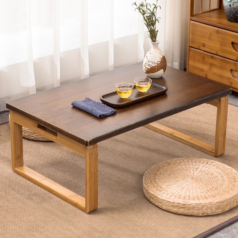 Wooden Sled Cocktail Table Scandinavian Folding Coffee Table Natural Walnut Clearhalo 'Coffee & Accent Tables' 'Coffee Tables' 'coffee_tables' 'furn' 'furn_coffee_tables' 'Furniture' 'furniture_coffee_tables' 'Living Room Furniture' 5001477