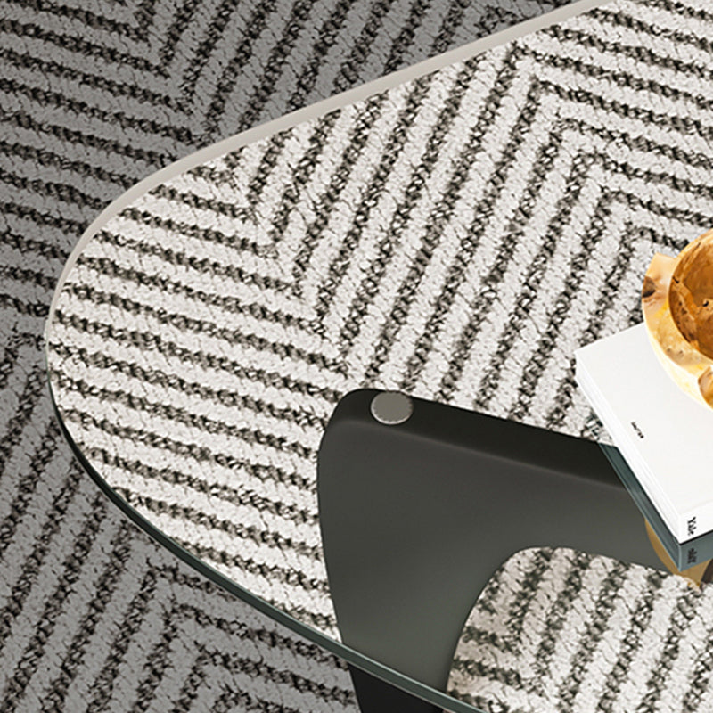 Round Clear Glass Coffee Table Abstract 1 Single Cocktail Table Clearhalo 'Coffee & Accent Tables' 'Coffee Tables' 'coffee_tables' 'Furniture' 'furniture_coffee_tables' 'Living Room Furniture' 5001509