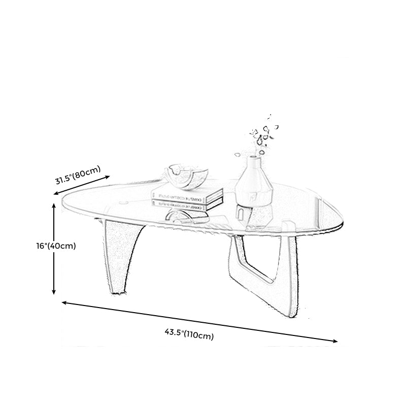 Round Clear Glass Coffee Table Abstract 1 Single Cocktail Table Clearhalo 'Coffee & Accent Tables' 'Coffee Tables' 'coffee_tables' 'Furniture' 'furniture_coffee_tables' 'Living Room Furniture' 5001514