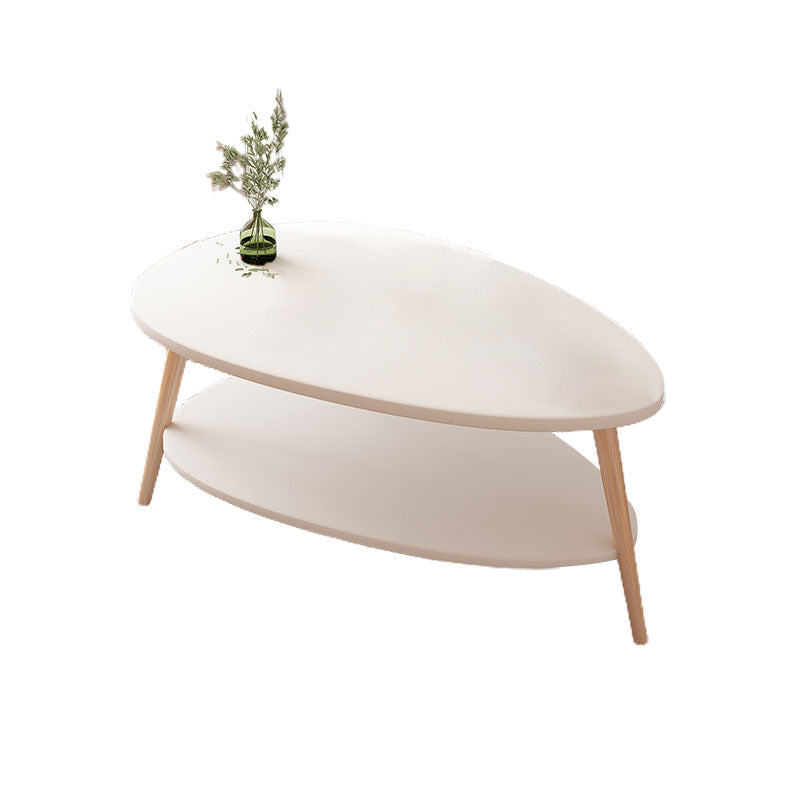 Modern Wooden Rectangular/Geometric Coffee Table with Storage Cocktail Table 35.5"L x 20"W x 16.5"H White Drawers Included Clearhalo 'Coffee & Accent Tables' 'Coffee Tables' 'coffee_tables' 'furn' 'furn_coffee_tables' 'Furniture' 'furniture_coffee_tables' 'Living Room Furniture' 5001530