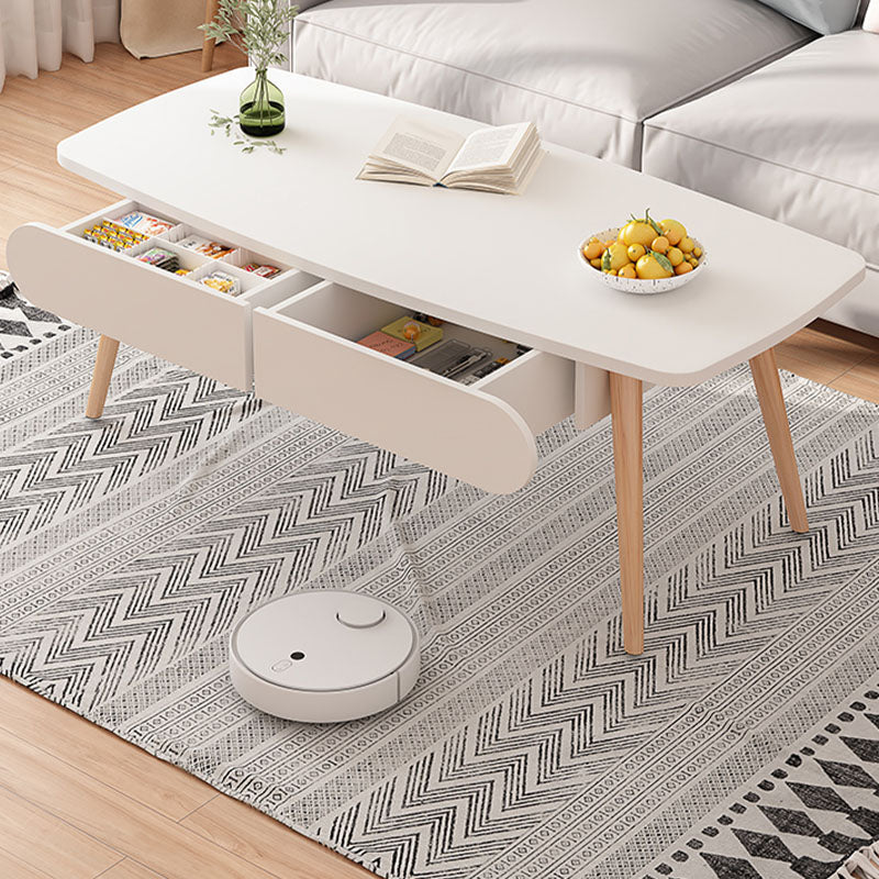 Modern Wooden Rectangular/Geometric Coffee Table with Storage Cocktail Table Clearhalo 'Coffee & Accent Tables' 'Coffee Tables' 'coffee_tables' 'furn' 'furn_coffee_tables' 'Furniture' 'furniture_coffee_tables' 'Living Room Furniture' 5001531