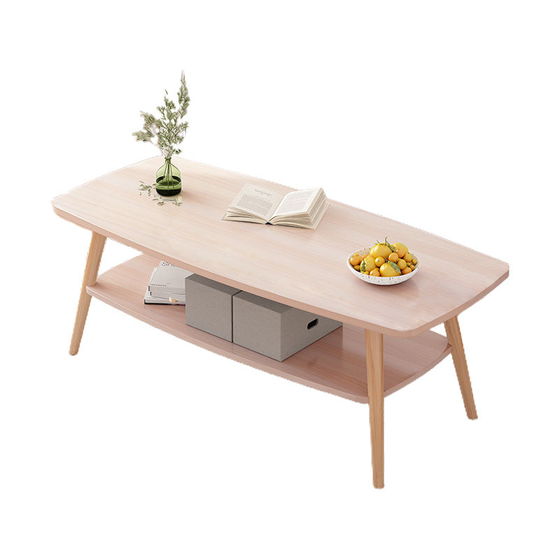 Modern Wooden Rectangular/Geometric Coffee Table with Storage Cocktail Table 39"L x 20"W x 17"H Natural Drawers Not Included Clearhalo 'Coffee & Accent Tables' 'Coffee Tables' 'coffee_tables' 'furn' 'furn_coffee_tables' 'Furniture' 'furniture_coffee_tables' 'Living Room Furniture' 5001540