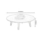 Round Wooden Coffee Table Four Legs Cocktail Table in Natural Clearhalo 'Coffee & Accent Tables' 'Coffee Tables' 'coffee_tables' 'furn' 'furn_coffee_tables' 'Furniture' 'furniture_coffee_tables' 'Living Room Furniture' 5001651