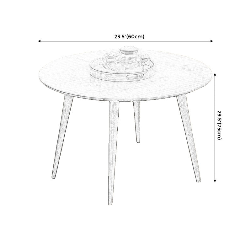 Round Wooden Coffee Table Four Legs Cocktail Table in Natural Clearhalo 'Coffee & Accent Tables' 'Coffee Tables' 'coffee_tables' 'furn' 'furn_coffee_tables' 'Furniture' 'furniture_coffee_tables' 'Living Room Furniture' 5001656