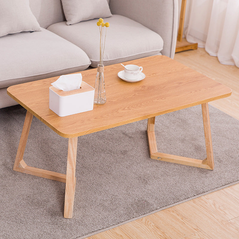 Modern Wooden Rectangular Coffee Table Cocktail Table in Natural Clearhalo 'Coffee & Accent Tables' 'Coffee Tables' 'coffee_tables' 'furn' 'furn_coffee_tables' 'Furniture' 'furniture_coffee_tables' 'Living Room Furniture' 5001685