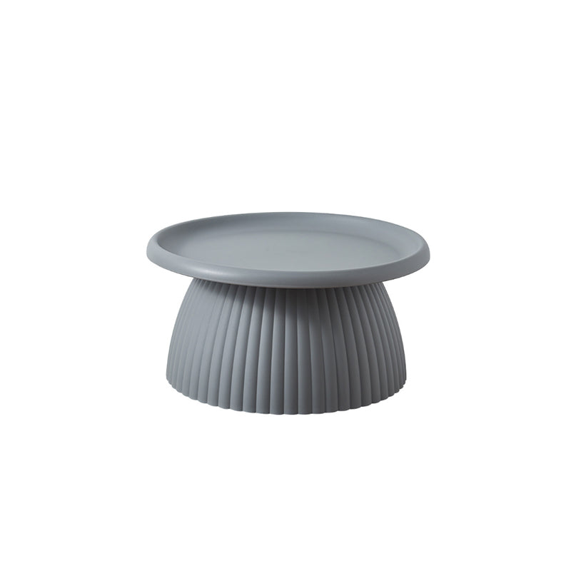 Round Pedestal Coffee Table Scandinavian Macaron Coffee Cocktail Table 28"L x 28"W x 14"H Gray Clearhalo 'Coffee & Accent Tables' 'Coffee Tables' 'coffee_tables' 'furn' 'furn_coffee_tables' 'Furniture' 'furniture_coffee_tables' 'Living Room Furniture' 5001766