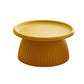Round Pedestal Coffee Table Scandinavian Macaron Coffee Cocktail Table 28"L x 28"W x 14"H Yellow Clearhalo 'Coffee & Accent Tables' 'Coffee Tables' 'coffee_tables' 'furn' 'furn_coffee_tables' 'Furniture' 'furniture_coffee_tables' 'Living Room Furniture' 5001773