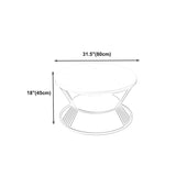 Modern Black/White Frame 1 Coffee Table Round Slate and Steel Table Clearhalo 'Coffee & Accent Tables' 'Coffee Tables' 'coffee_tables' 'furn' 'furn_coffee_tables' 'Furniture' 'furniture_coffee_tables' 'Living Room Furniture' 5001789