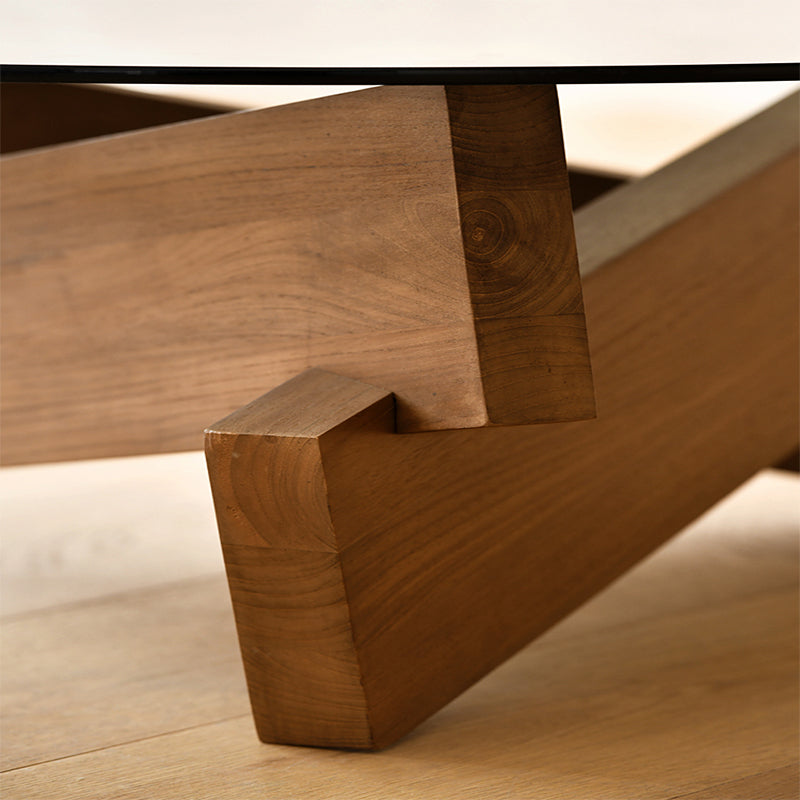 Contemporary Cross Legs Coffee Table 1 Single Wood Cocktail Table Clearhalo 'Coffee & Accent Tables' 'Coffee Tables' 'coffee_tables' 'furn' 'furn_coffee_tables' 'Furniture' 'furniture_coffee_tables' 'Living Room Furniture' 5001798