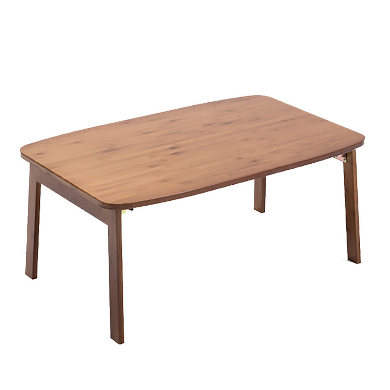 Modern Brown/Oak 4 Legs 1 Coffee Table Geometric Folding Table for Living Room Clearhalo 'Coffee & Accent Tables' 'Coffee Tables' 'coffee_tables' 'furn' 'furn_coffee_tables' 'Furniture' 'furniture_coffee_tables' 'Living Room Furniture' 5001829