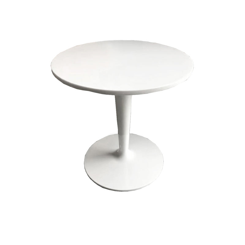 Pedestal Modern 1 Single Coffee Table Round Acrylic Cocktail Table White Clearhalo 'Coffee & Accent Tables' 'Coffee Tables' 'coffee_tables' 'furn' 'furn_coffee_tables' 'Furniture' 'furniture_coffee_tables' 'Living Room Furniture' 5001913