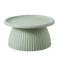Modern Round Pedestal Coffee Table Acrylic Pink Coffee Table 28"L x 28"W x 14"H Green Ribbed Clearhalo 'Coffee & Accent Tables' 'Coffee Tables' 'coffee_tables' 'furn' 'furn_coffee_tables' 'Furniture' 'furniture_coffee_tables' 'Living Room Furniture' 5001994