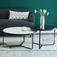 Modern Style Slate Top White/black Metal Craft Round Coffee Table Black White Black Clearhalo 'Coffee & Accent Tables' 'Coffee Tables' 'coffee_tables' 'furn' 'furn_coffee_tables' 'Furniture' 'Living Room Furniture' 5002029_e18e5de3-8c8e-4ab3-99da-7b5c3eec73e9