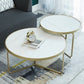 Modern Style Slate Top White/black Metal Craft Round Coffee Table Gold White Gold Clearhalo 'Coffee & Accent Tables' 'Coffee Tables' 'coffee_tables' 'furn' 'furn_coffee_tables' 'Furniture' 'Living Room Furniture' 5002030_e8b44069-3a48-4c59-a84a-2887887a697e