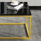 Modern Rectangular Steel Frame Coffee Table Black Cocktail Table Clearhalo 'Coffee & Accent Tables' 'Coffee Tables' 'coffee_tables' 'furn' 'furn_coffee_tables' 'Furniture' 'furniture_coffee_tables' 'Living Room Furniture' 5002073