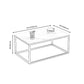 Modern Rectangular Steel Frame Coffee Table Black Cocktail Table Clearhalo 'Coffee & Accent Tables' 'Coffee Tables' 'coffee_tables' 'furn' 'furn_coffee_tables' 'Furniture' 'furniture_coffee_tables' 'Living Room Furniture' 5002077