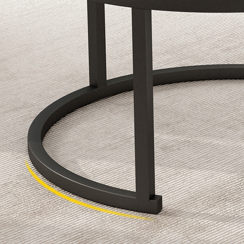 Modern Wooden 4 Legs 2 Coffee Table with Storage Round Table Clearhalo 'Coffee & Accent Tables' 'Coffee Tables' 'coffee_tables' 'Furniture' 'furniture_coffee_tables' 'Living Room Furniture' 5002113