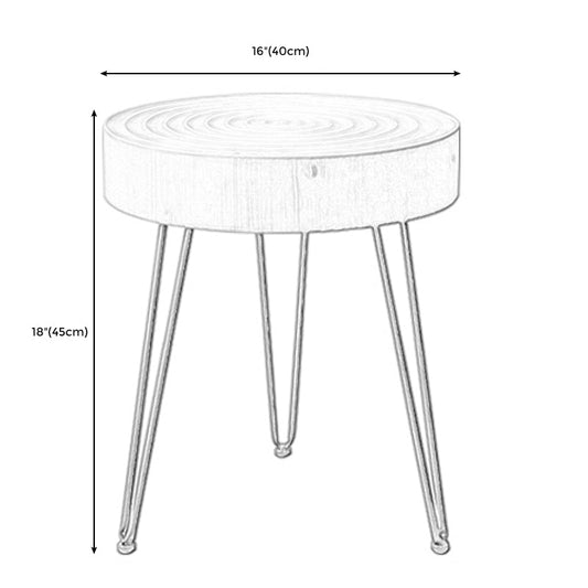 3 Legs Round Natural Finish Coffee Table Rustic Wooden Coffee Table Clearhalo 'Coffee & Accent Tables' 'Coffee Tables' 'coffee_tables' 'furn' 'furn_coffee_tables' 'Furniture' 'furniture_coffee_tables' 'Living Room Furniture' 5002149