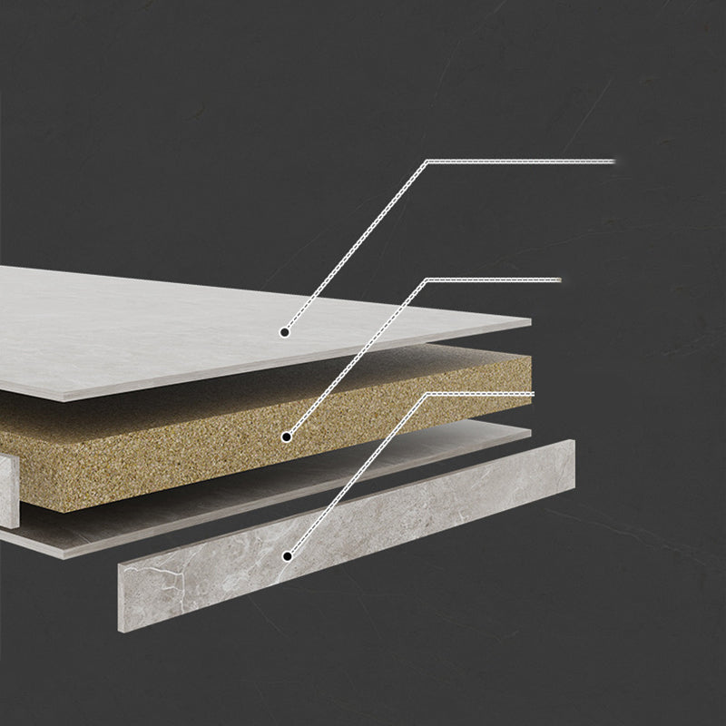 Table basse rectangulaire blanche et noire en faux marbre, base carrée à 4 pieds, style moderne