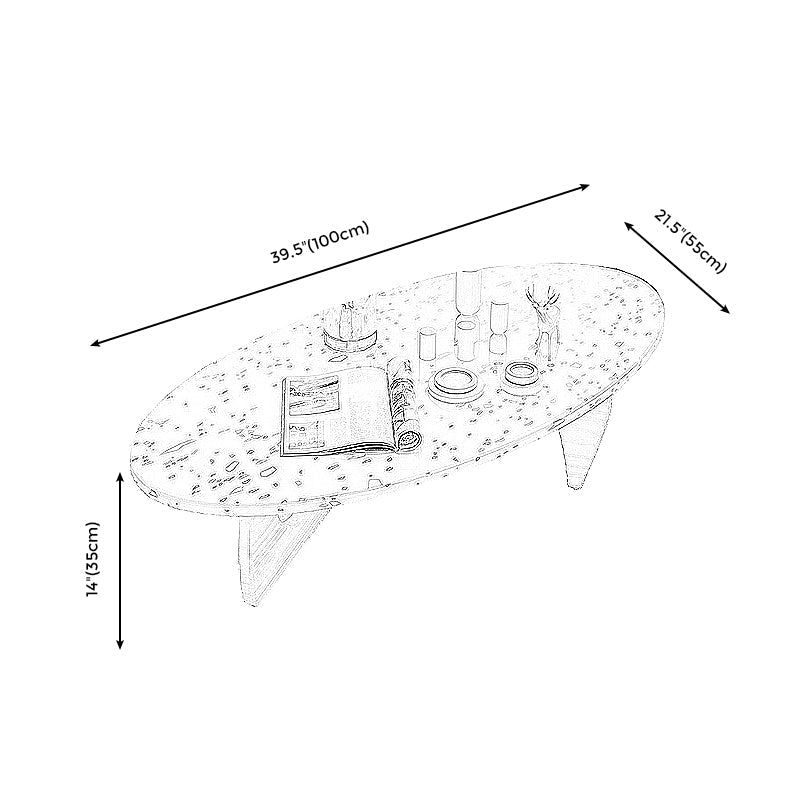Modern Coffee Table Wooden 3 Legs Cocktail Table for Living Room Clearhalo 'Coffee & Accent Tables' 'Coffee Tables' 'coffee_tables' 'Furniture' 'furniture_coffee_tables' 'Living Room Furniture' 5002277