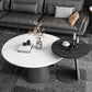 Contemporary Coffee Table Round Faux Marble Cocktail Table Clearhalo 'Coffee & Accent Tables' 'Coffee Tables' 'coffee_tables' 'furn' 'furn_coffee_tables' 'Furniture' 'furniture_coffee_tables' 'Living Room Furniture' 5002281