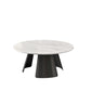Contemporary Coffee Table Round Faux Marble Cocktail Table Clearhalo 'Coffee & Accent Tables' 'Coffee Tables' 'coffee_tables' 'furn' 'furn_coffee_tables' 'Furniture' 'furniture_coffee_tables' 'Living Room Furniture' 5002286