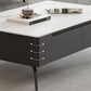 Rectangular Slate Top Coffee Table with 4 Drawers Metal 4 Legs Cocktail Table Clearhalo 'Coffee & Accent Tables' 'Coffee Tables' 'coffee_tables' 'furn' 'furn_coffee_tables' 'Furniture' 'furniture_coffee_tables' 'Living Room Furniture' 5002304