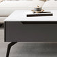Rectangular Slate Top Coffee Table with 4 Drawers Metal 4 Legs Cocktail Table Clearhalo 'Coffee & Accent Tables' 'Coffee Tables' 'coffee_tables' 'furn' 'furn_coffee_tables' 'Furniture' 'furniture_coffee_tables' 'Living Room Furniture' 5002305