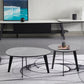 Contemporary White/Grey Free Shape Coffee Table with Metal Base Clearhalo 'Coffee & Accent Tables' 'Coffee Tables' 'coffee_tables' 'furn' 'furn_coffee_tables' 'Furniture' 'furniture_coffee_tables' 'Living Room Furniture' 5002330