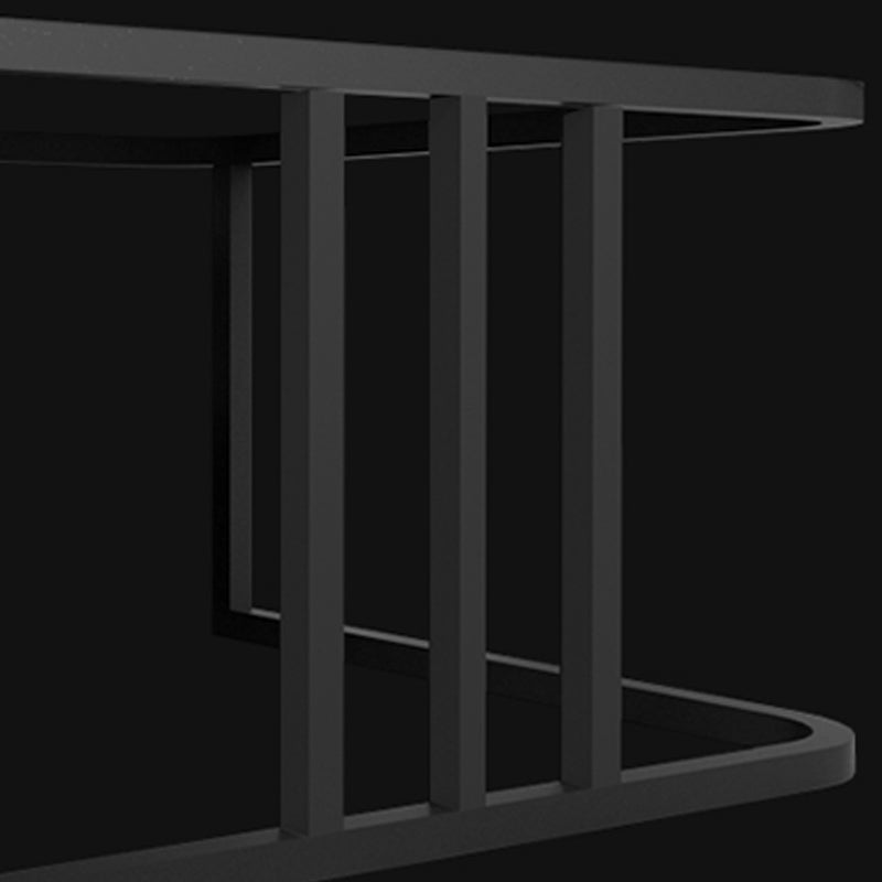 Round Slate/ Glass Coffee Table Frame 2 Nesting Cocktail Table with Storage Clearhalo 'Coffee & Accent Tables' 'Coffee Tables' 'coffee_tables' 'furn' 'furn_coffee_tables' 'Furniture' 'furniture_coffee_tables' 'Living Room Furniture' 5002346