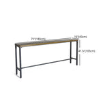 Pine Wood Bar Table Rectangle Industrial Bar Dining Table with Trestle Base Clearhalo 'Bar Furniture' 'Bar Tables' 'bar_tables' 'furn' 'furn_bar_tables' 'Furniture' 'furniture_bar_tables' 'Kitchen & Dining Furniture' 5002406