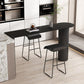 Stone Counter Table Iron Base 42-inch Height Contemporary Bar Table for Island Clearhalo 'Bar Furniture' 'Bar Tables' 'bar_tables' 'furn' 'furn_bar_tables' 'Furniture' 'furniture_bar_tables' 'Kitchen & Dining Furniture' 5002425