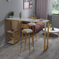 Modern Bar Table 42-inch Height Artificial Marble Top Bistro Table 70.9"L x 15.7"W x 41.3"H White-Gold Without Chairs Clearhalo 'Bar Furniture' 'Bar Tables' 'bar_tables' 'furn' 'furn_bar_tables' 'Furniture' 'furniture_bar_tables' 'Kitchen & Dining Furniture' 5002435